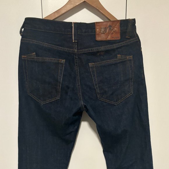 PRPS Indigo Selvedge Denim Button Fly Straight Leg - Picture 6 of 12